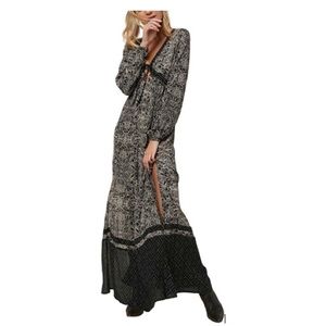 O’Neal black printed maxi dress